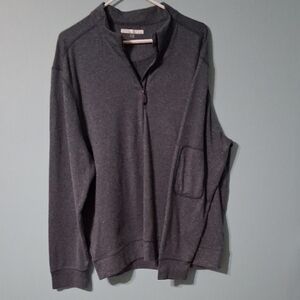 Greg Norman Collection Dark Gray Zip-Up Sweater XL